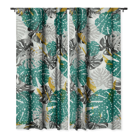 Marta Barragan Camarasa Abstract of monstera patterns II Blackout Non Repeat