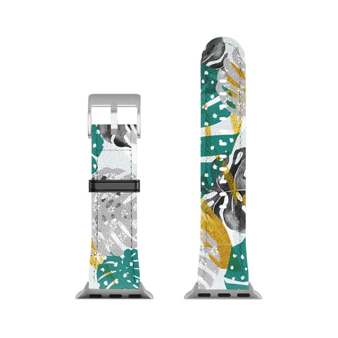 Marta Barragan Camarasa Abstract of monstera patterns II Apple Watch Band