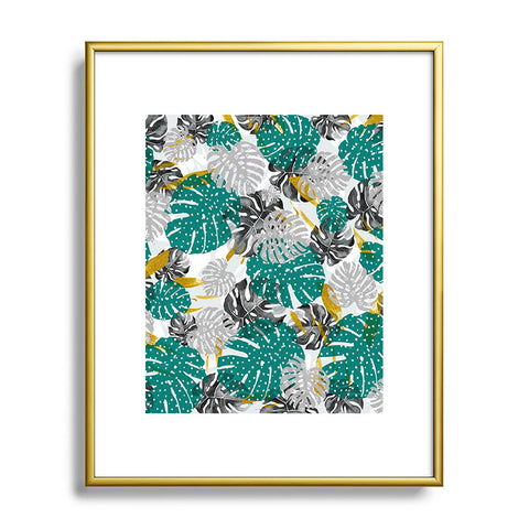 Marta Barragan Camarasa Abstract of monstera patterns II Metal Framed Art Print