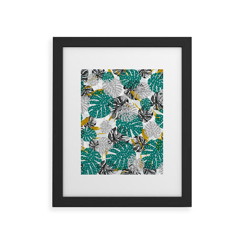 Marta Barragan Camarasa Abstract of monstera patterns II Framed Art Print