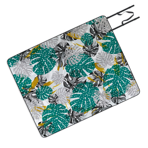Marta Barragan Camarasa Abstract of monstera patterns II Picnic Blanket