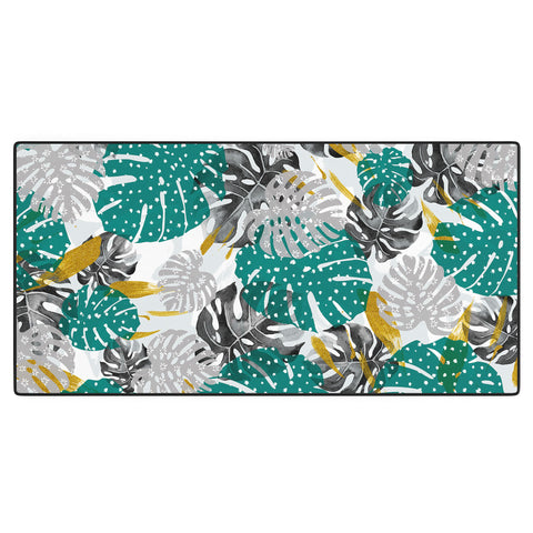 Marta Barragan Camarasa Abstract of monstera patterns II Desk Mat