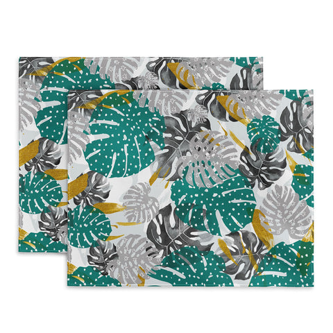 Marta Barragan Camarasa Abstract of monstera patterns II Placemat