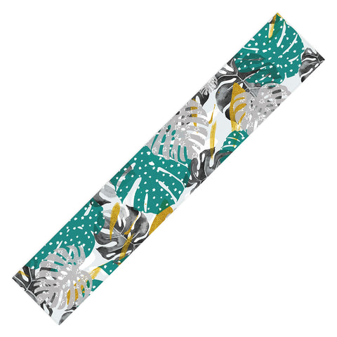 Marta Barragan Camarasa Abstract of monstera patterns II Table Runner