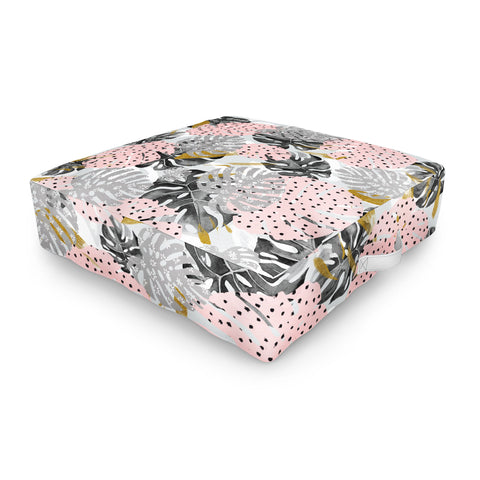 Marta Barragan Camarasa Abstract of monstera patterns Outdoor Floor Cushion