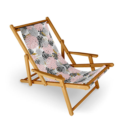 Marta Barragan Camarasa Abstract of monstera patterns Sling Chair