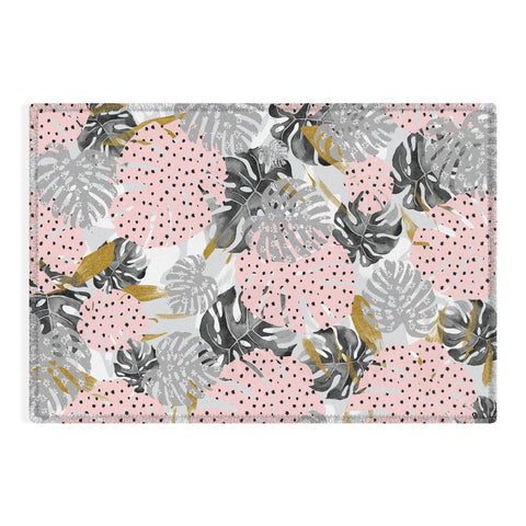 Marta Barragan Camarasa Abstract of monstera patterns Outdoor Rug