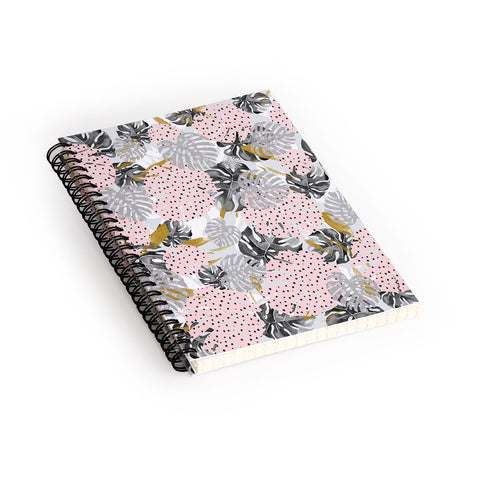 Marta Barragan Camarasa Abstract of monstera patterns Spiral Notebook