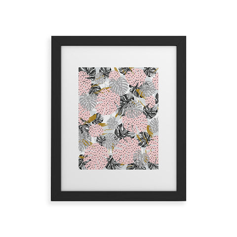 Marta Barragan Camarasa Abstract of monstera patterns Framed Art Print