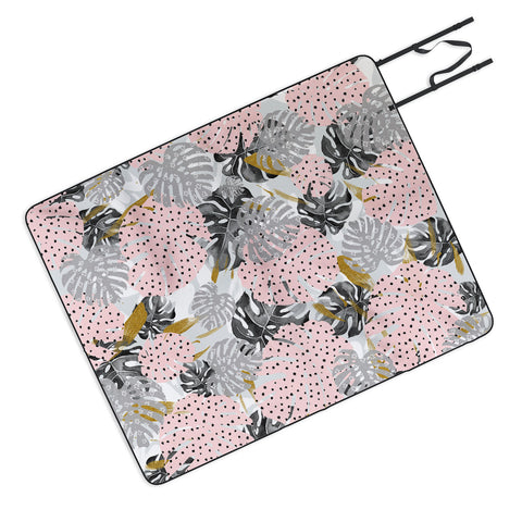 Marta Barragan Camarasa Abstract of monstera patterns Picnic Blanket