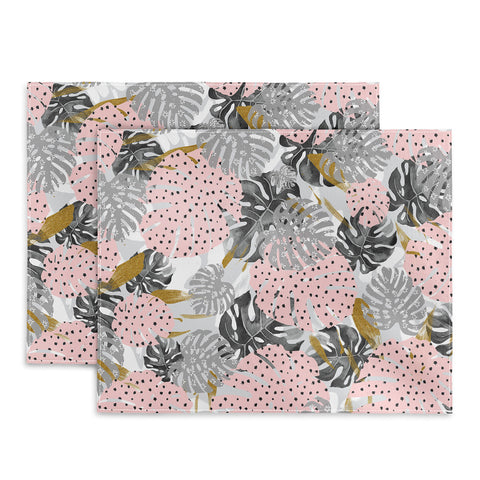 Marta Barragan Camarasa Abstract of monstera patterns Placemat