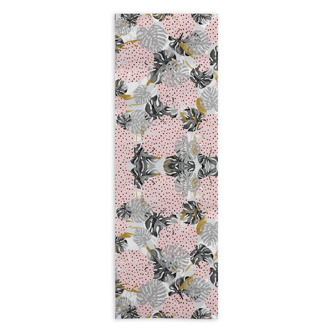 Marta Barragan Camarasa Abstract of monstera patterns Yoga Towel