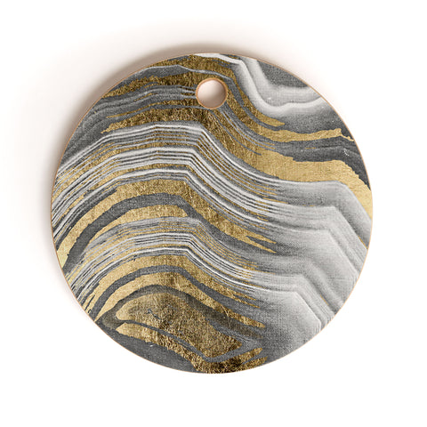 Marta Barragan Camarasa Abstract paint modern Cutting Board Round