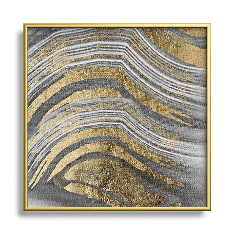 Marta Barragan Camarasa Abstract paint modern Square Metal Framed Art Print