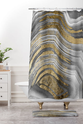 Marta Barragan Camarasa Abstract paint modern Shower Curtain And Mat