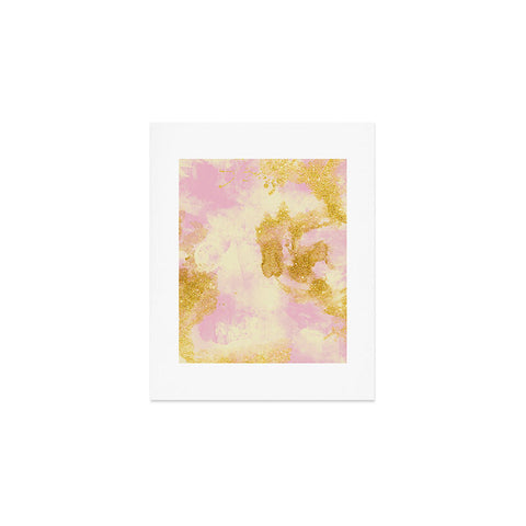 Marta Barragan Camarasa Abstract painting pink and gold Art Print