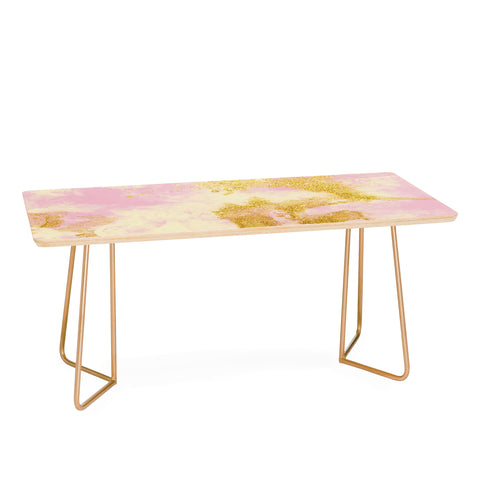 Marta Barragan Camarasa Abstract painting pink and gold Coffee Table