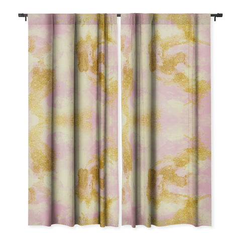Marta Barragan Camarasa Abstract painting pink and gold Blackout Non Repeat