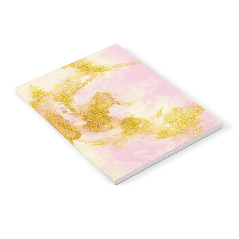 Marta Barragan Camarasa Abstract painting pink and gold Notebook