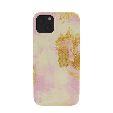 Marta Barragan Camarasa Abstract painting pink and gold Phone Case