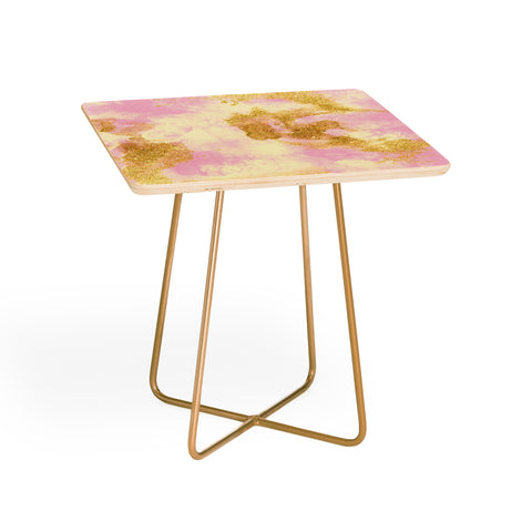Marta Barragan Camarasa Abstract painting pink and gold Side Table