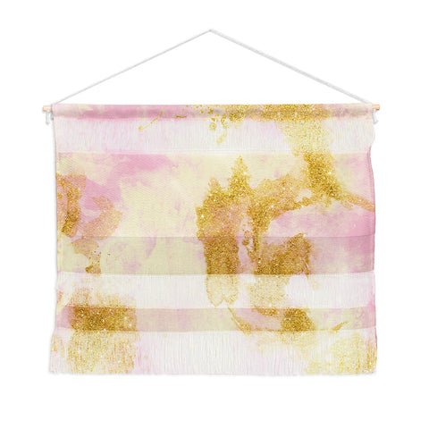Marta Barragan Camarasa Abstract painting pink and gold Wall Hanging Landscape