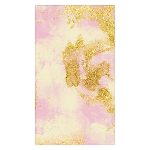 Marta Barragan Camarasa Abstract painting pink and gold Tablecloth