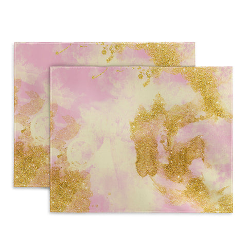 Marta Barragan Camarasa Abstract painting pink and gold Placemat