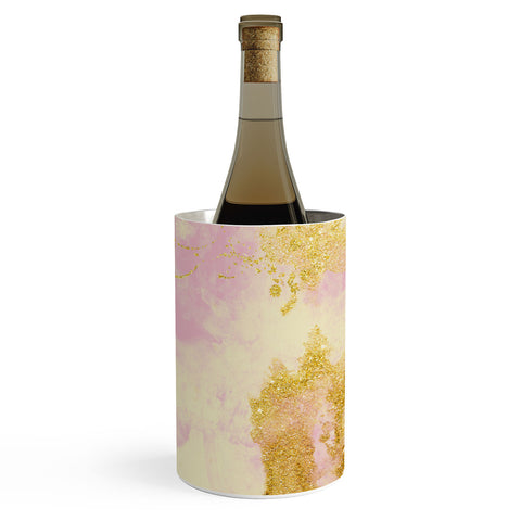 Marta Barragan Camarasa Abstract painting pink and gold Wine Chiller