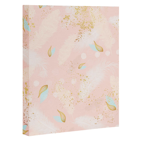 Marta Barragan Camarasa Abstract painting with feather strokes Art Canvas