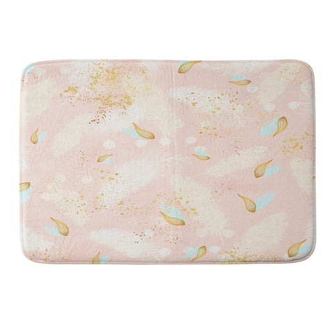 Marta Barragan Camarasa Abstract painting with feather strokes Memory Foam Bath Mat