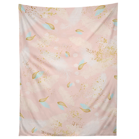 Marta Barragan Camarasa Abstract painting with feather strokes Tapestry