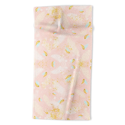 Marta Barragan Camarasa Abstract painting with feather strokes Beach Towel