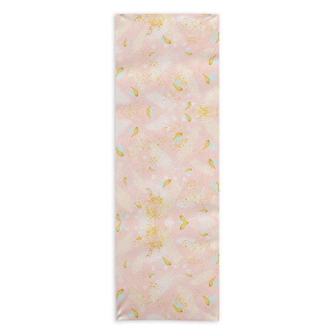 Marta Barragan Camarasa Abstract painting with feather strokes Yoga Towel