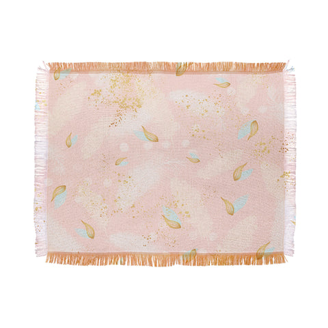 Marta Barragan Camarasa Abstract painting with feather strokes Throw Blanket