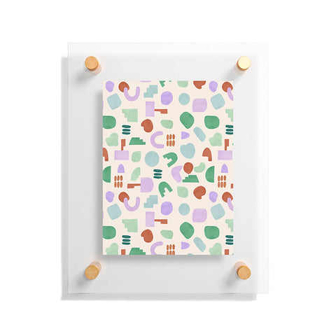 Marta Barragan Camarasa Abstract pastel shapes 88 Floating Acrylic Print
