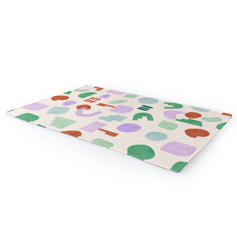 Marta Barragan Camarasa Abstract pastel shapes 88 Area Rug