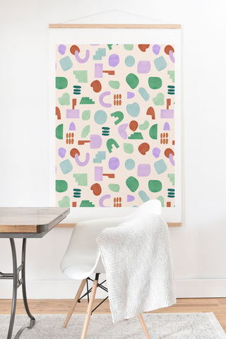 Marta Barragan Camarasa Abstract pastel shapes 88 Art Print And Hanger
