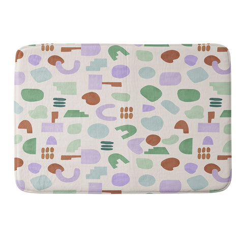 Marta Barragan Camarasa Abstract pastel shapes 88 Memory Foam Bath Mat