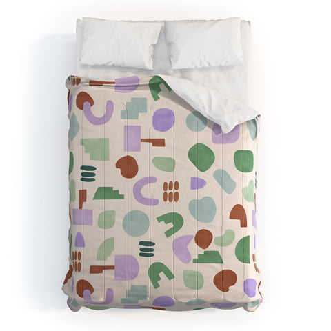 Marta Barragan Camarasa Abstract pastel shapes 88 Comforter