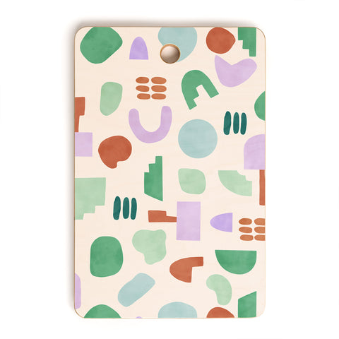 Marta Barragan Camarasa Abstract pastel shapes 88 Cutting Board Rectangle
