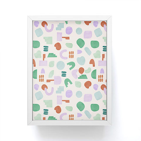 Marta Barragan Camarasa Abstract pastel shapes 88 Framed Mini Art Print