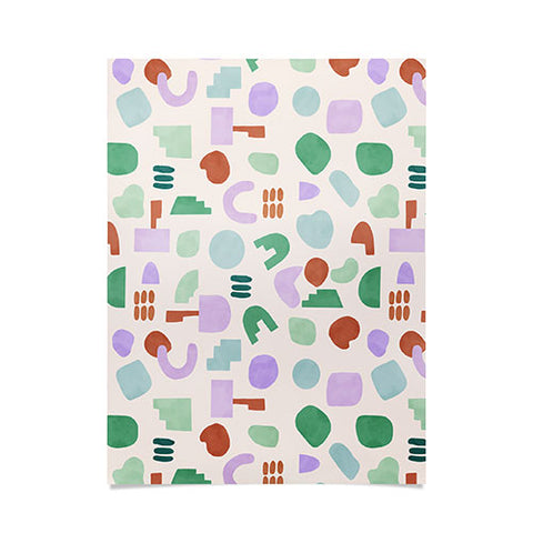 Marta Barragan Camarasa Abstract pastel shapes 88 Poster