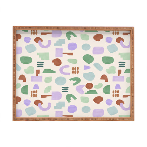 Marta Barragan Camarasa Abstract pastel shapes 88 Rectangular Tray