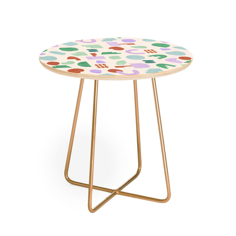 Marta Barragan Camarasa Abstract pastel shapes 88 Round Side Table