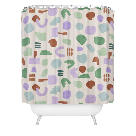 Marta Barragan Camarasa Abstract pastel shapes 88 Shower Curtain