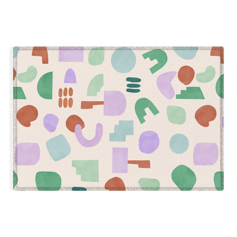 Marta Barragan Camarasa Abstract pastel shapes 88 Outdoor Rug