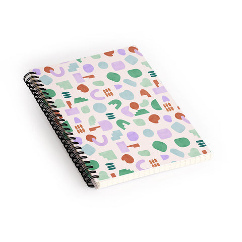 Marta Barragan Camarasa Abstract pastel shapes 88 Spiral Notebook