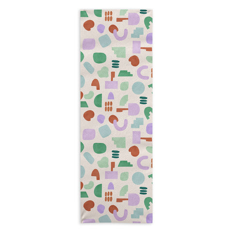 Marta Barragan Camarasa Abstract pastel shapes 88 Yoga Towel