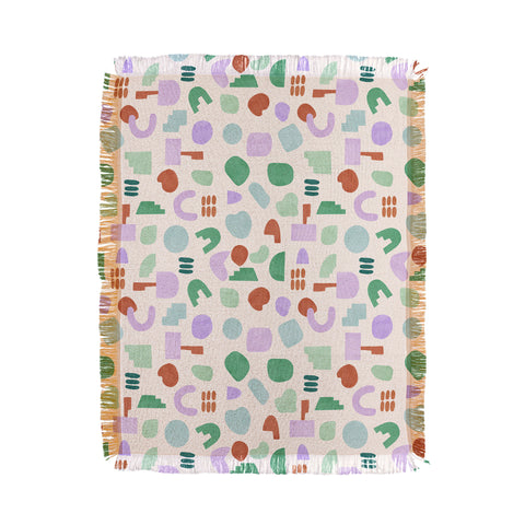 Marta Barragan Camarasa Abstract pastel shapes 88 Throw Blanket